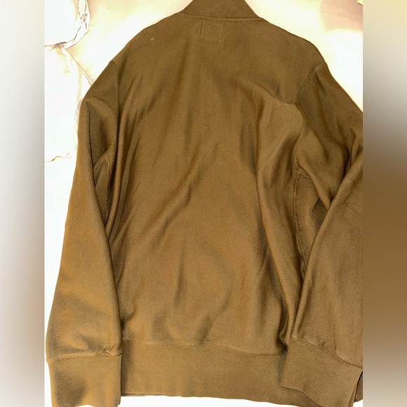 Army green quarter-zip sweatshirt by Champion x Todd Snyder - Picture 2 of 3
